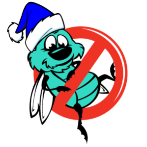 The Bug Master with Blue Santa Hat Image of The Bug Master icon with a Blue Santa hat on.